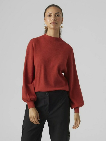 Vero Moda Červený dámský svetr VERO MODA Nancy