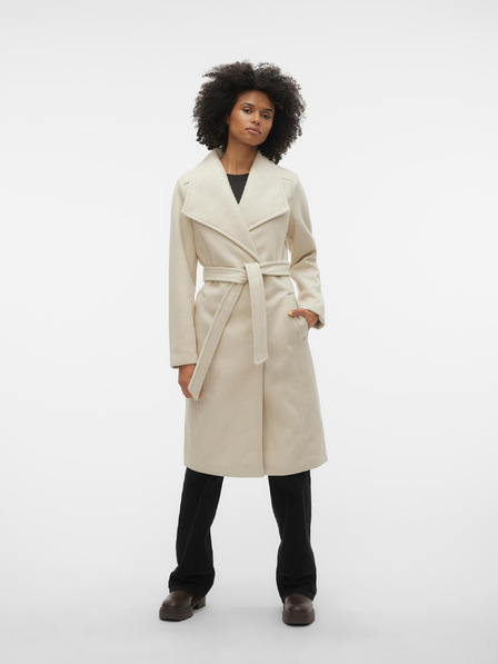 Vero Moda Krémový dámský kabát VERO MODA Paula