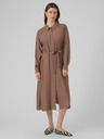 Vero Moda Hnědé dámské košilové šaty VERO MODA Debby