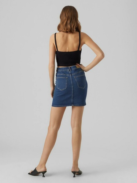 Vero Moda Tmavě modrá dámská džínová sukně Vero Moda Luna