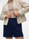 Vero Moda Tmavě modré dámské kraťasy s příměsí lnu Vero Moda Jesmilo