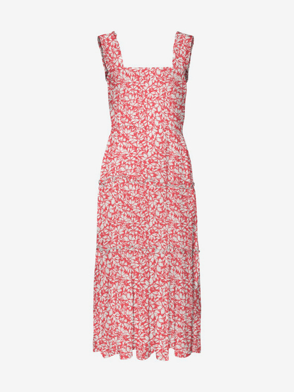 Vero Moda Červeno-bílé dámské midi šaty Vero Moda Menny