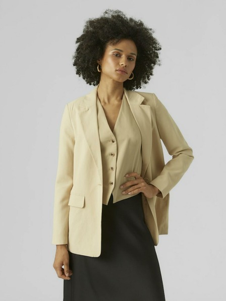 Vero Moda Béžové dámské sako Vero Moda Carmen