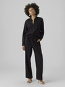 Vero Moda Černé dámské kalhoty s příměsí lnu VERO MODA Jesmilo