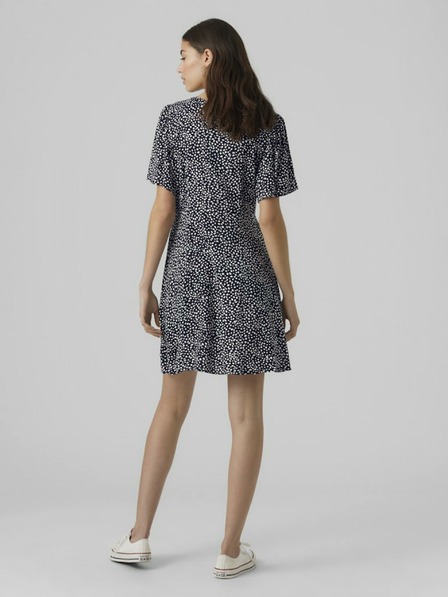 Vero Moda Tmavě modré dámské vzorované šaty Vero Moda Alba
