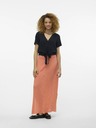 Vero Moda Růžovo-oranžová dámská květovaná maxi sukně Vero Moda Menny