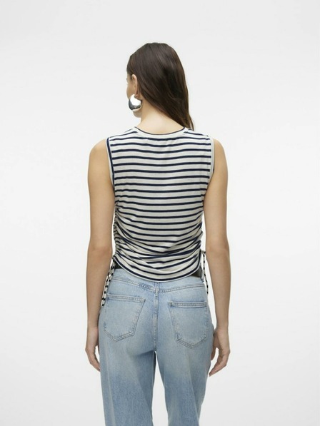 Vero Moda Modro-krémový dámský pruhovaný top Vero Moda Holly