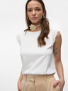 Vero Moda Bílé dámské tričko s krajkou Vero Moda Emily