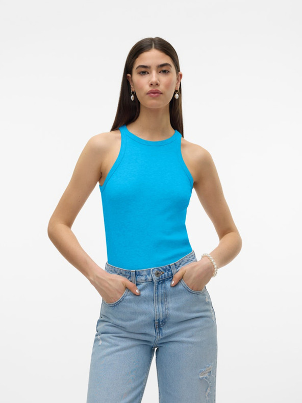 Vero Moda Modré dámské basic tílko Vero Moda Chloe