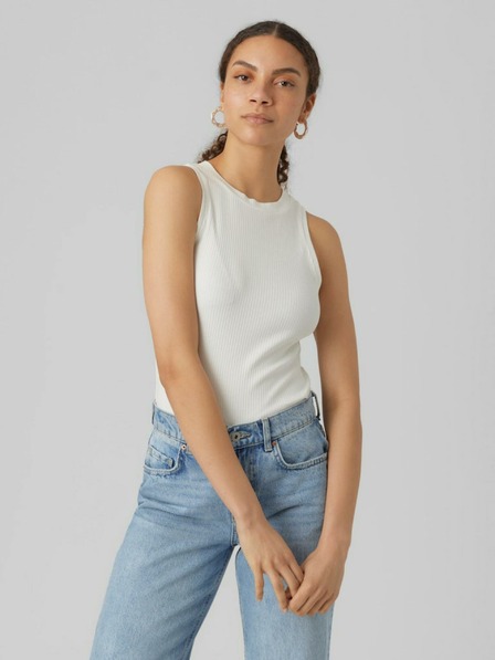 AWARE by VERO MODA Bílé dámské basic tílko AWARE by VERO MODA Lavender