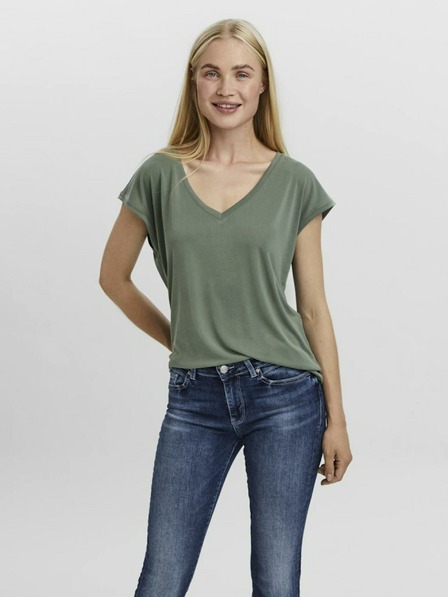 Vero Moda Zelené dámské tričko VERO MODA Filli