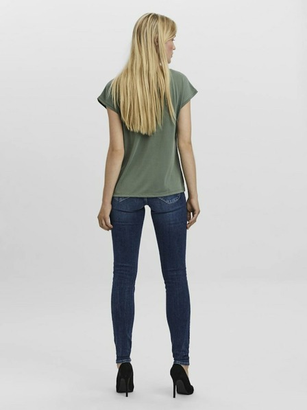 Vero Moda Zelené dámské tričko VERO MODA Filli