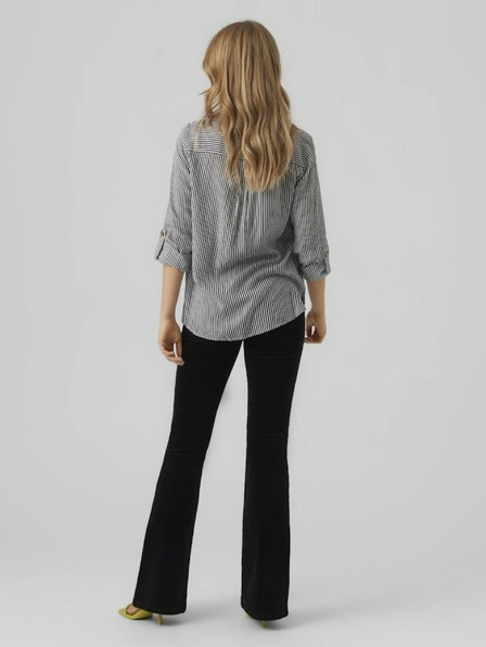 Vero Moda Bílo-modrá dámská pruhovaná halenka Vero Moda Bumpy