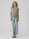 Vero Moda Bílo-zelené dámské pruhované tričko Vero Moda Ava