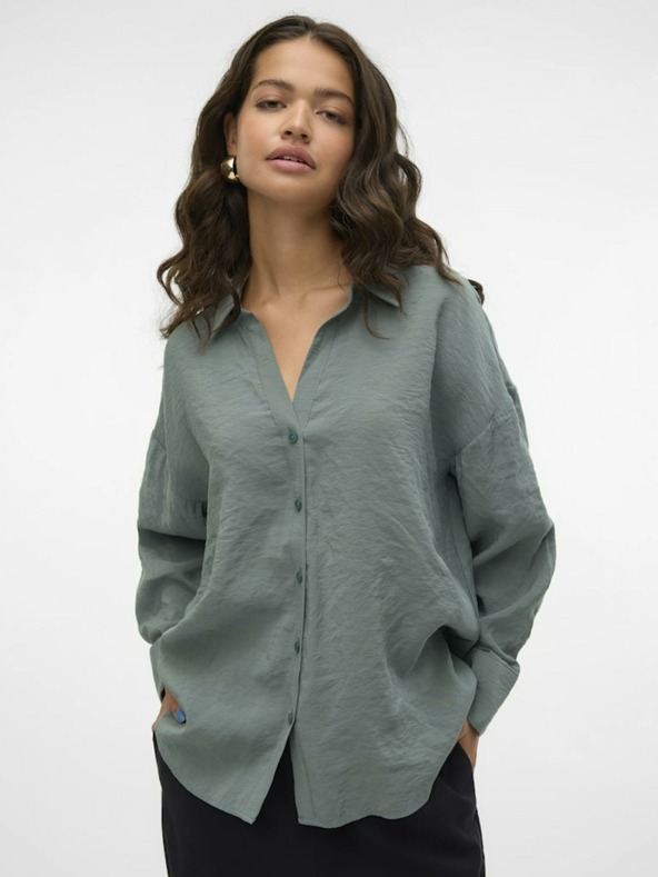 Vero Moda Zelená dámská košile Vero Moda Queeny