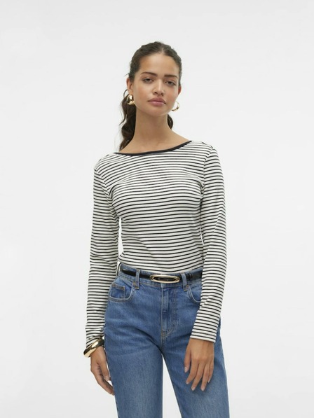 Vero Moda Černo-bílé dámské pruhované tričko Vero Moda Chloe