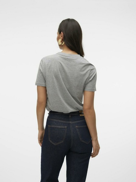 Vero Moda Světle šedé dámské tričko Vero Moda Paulina