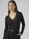 Vero Moda Černé dámské tričko Vero Moda Rosa