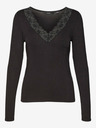 Vero Moda Černé dámské tričko Vero Moda Rosa