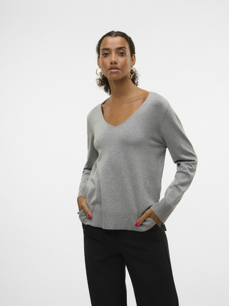 Vero Moda Šedý dámský svetr Vero Moda Silje