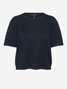 Vero Moda Tmavě modrý dámský svetr s krátkým rukávem Vero Moda Silje