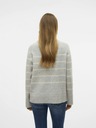 Vero Moda Béžovo-šedý dámský pruhovaný svetr Vero Moda Flawless