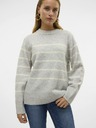 Vero Moda Béžovo-šedý dámský pruhovaný svetr Vero Moda Flawless