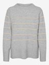 Vero Moda Béžovo-šedý dámský pruhovaný svetr Vero Moda Flawless