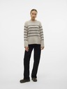 Vero Moda Černo-béžový dámský pruhovaný svetr Vero Moda Flawless
