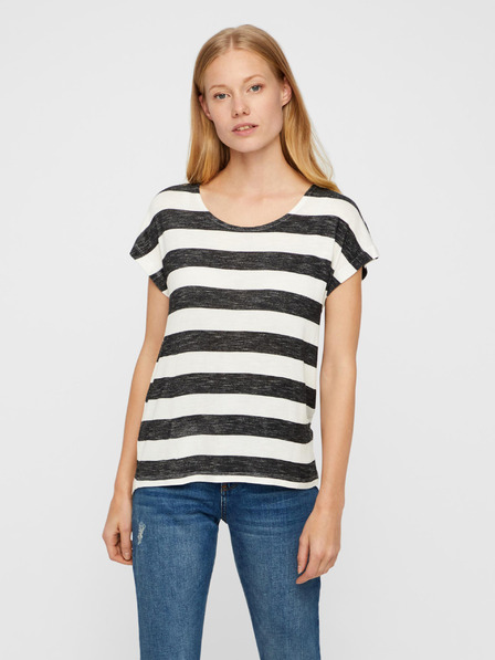Vero Moda Černo-bílé pruhované tričko VERO MODA Wide Stripe