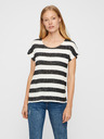 Vero Moda Černo-bílé pruhované tričko VERO MODA Wide Stripe
