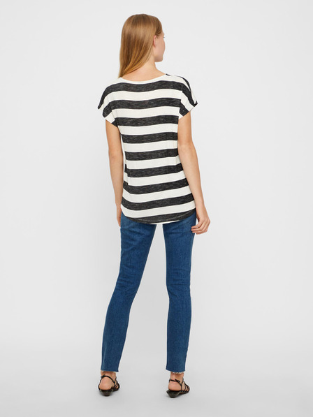 Vero Moda Černo-bílé pruhované tričko VERO MODA Wide Stripe