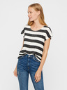 Vero Moda Černo-bílé pruhované tričko VERO MODA Wide Stripe