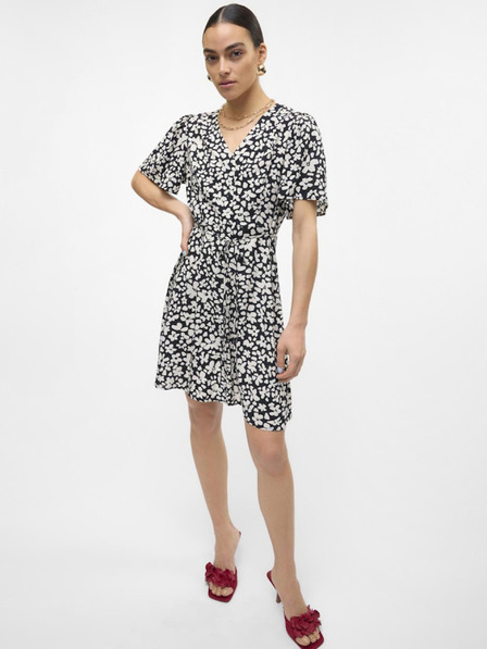Vero Moda Černé dámské květované šaty Vero Moda Alba