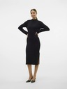 AWARE by VERO MODA Černé dámské svetrové šaty AWARE by VERO MODA Lynzi