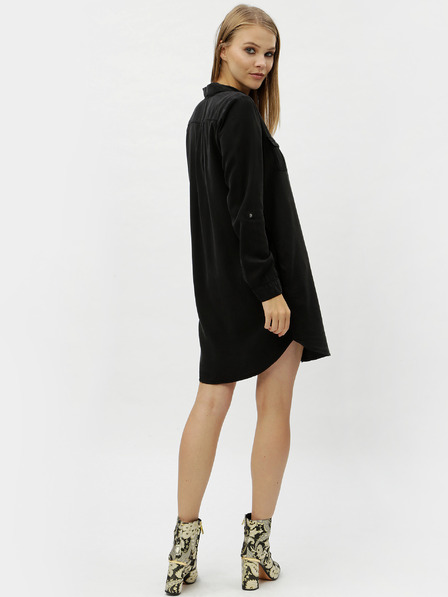 Vero Moda Černé dámské košilové šaty s kapsami VERO MODA Silla