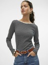 Vero Moda Bílo-černé dámské pruhované tričko Vero Moda Chloe