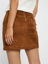 Vero Moda Hnědá sukně v semišové úpravě VERO MODA Donna Dina