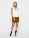 Vero Moda Hnědá sukně v semišové úpravě VERO MODA Donna Dina