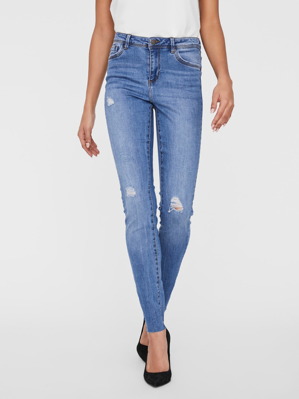Vero Moda Modré dámské skinny fit džíny Vero Moda Tanya