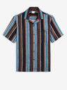 Celio Modro-hnědá pánská pruhovaná košile Celio Taboy