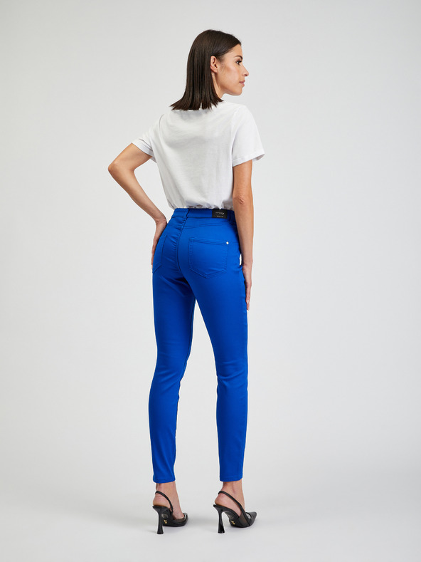 Orsay Modré dámské skinny fit kalhoty ORSAY Paulina