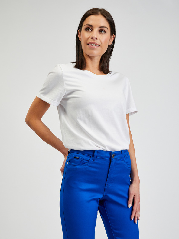 Orsay Modré dámské skinny fit kalhoty ORSAY Paulina