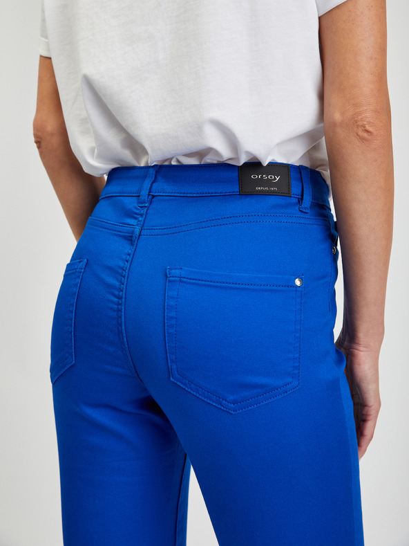 Orsay Modré dámské skinny fit kalhoty ORSAY Paulina