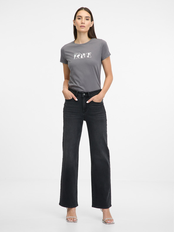 Orsay Šedé dámské tričko s krátkým rukávem ORSAY