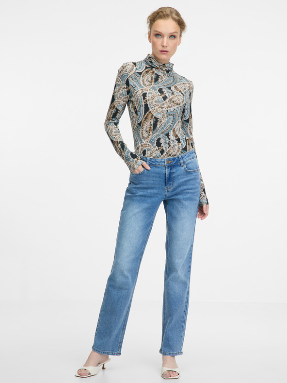 Orsay Modrý dámský vzorovaný rolák ORSAY