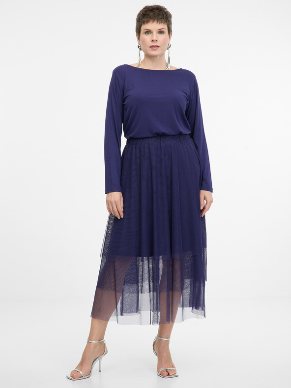 Orsay Tmavě modré dámské tričko s dlouhým rukávem ORSAY