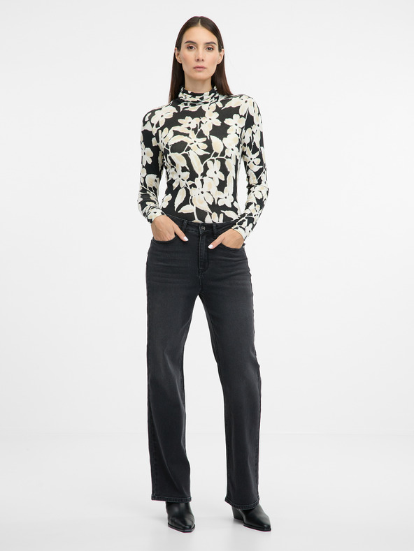 Orsay Černý dámský vzorovaný rolák ORSAY