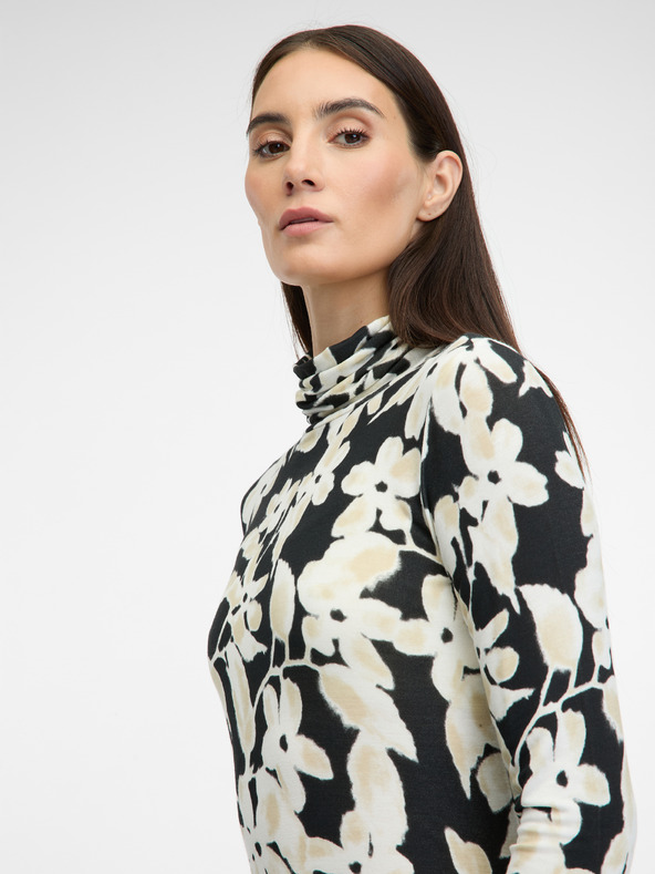 Orsay Černý dámský vzorovaný rolák ORSAY