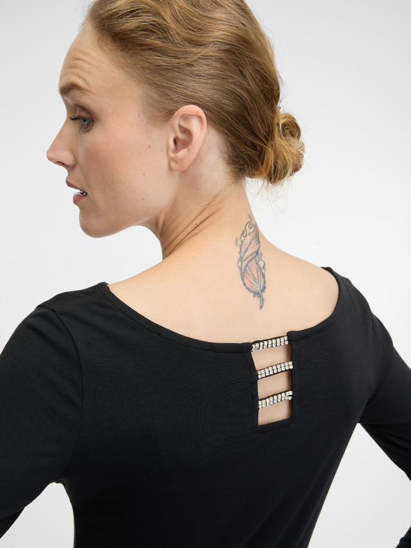 Orsay Černé dámské tričko s dlouhým rukávem ORSAY